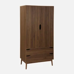 Vintage dressing cupboard, wood decor, 2 doors