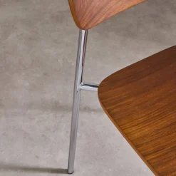 Vintage metal and plywood chair (set of 2)