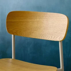 Vintage metal and plywood chair (set of 2)