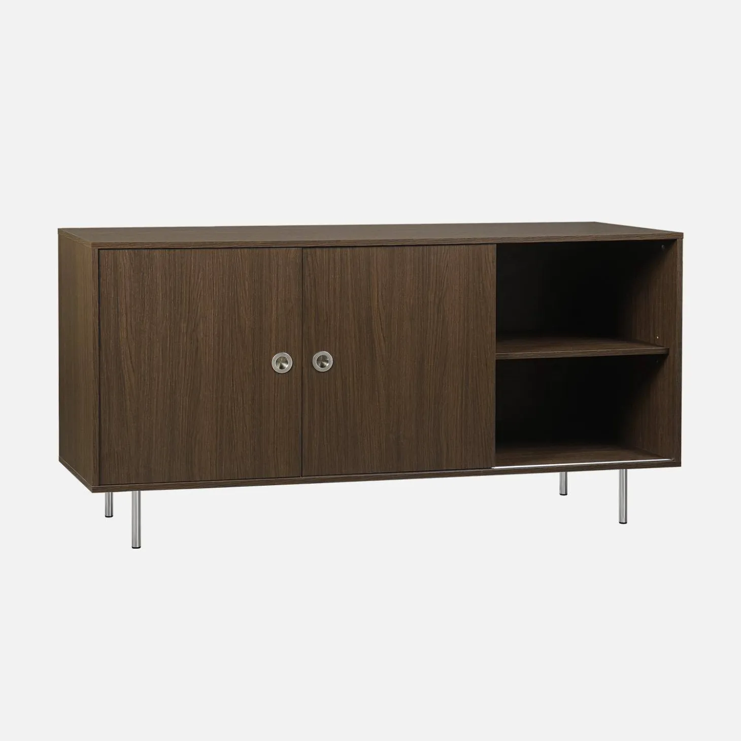 Vintage sideboard wood decor and stainless steel 2 doors 150cm