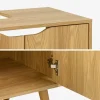 Vintage under-sink cabinet with wood decor