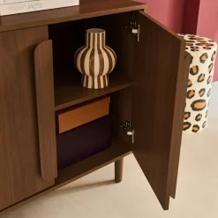 Vintage wood effect sideboard with 4 doors