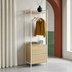 Wardrobe module with 2 drawers and 1 shelf