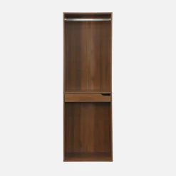 Wardrobe module with hanging rail and trouser rack wood decor