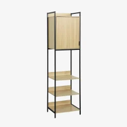 Wardrobe module with 5 shelves and 1 door