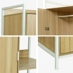 Wardrobe module with 1 wardrobe, 6 shelves and 1 door