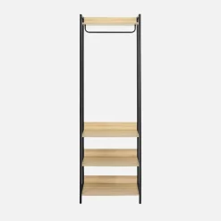 Wardrobe module with 1 wardrobe and 3 shelves