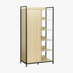 Wardrobe module with 1 wardrobe, 6 shelves and 1 door