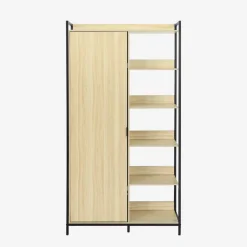 Wardrobe module with 1 wardrobe, 6 shelves and 1 door