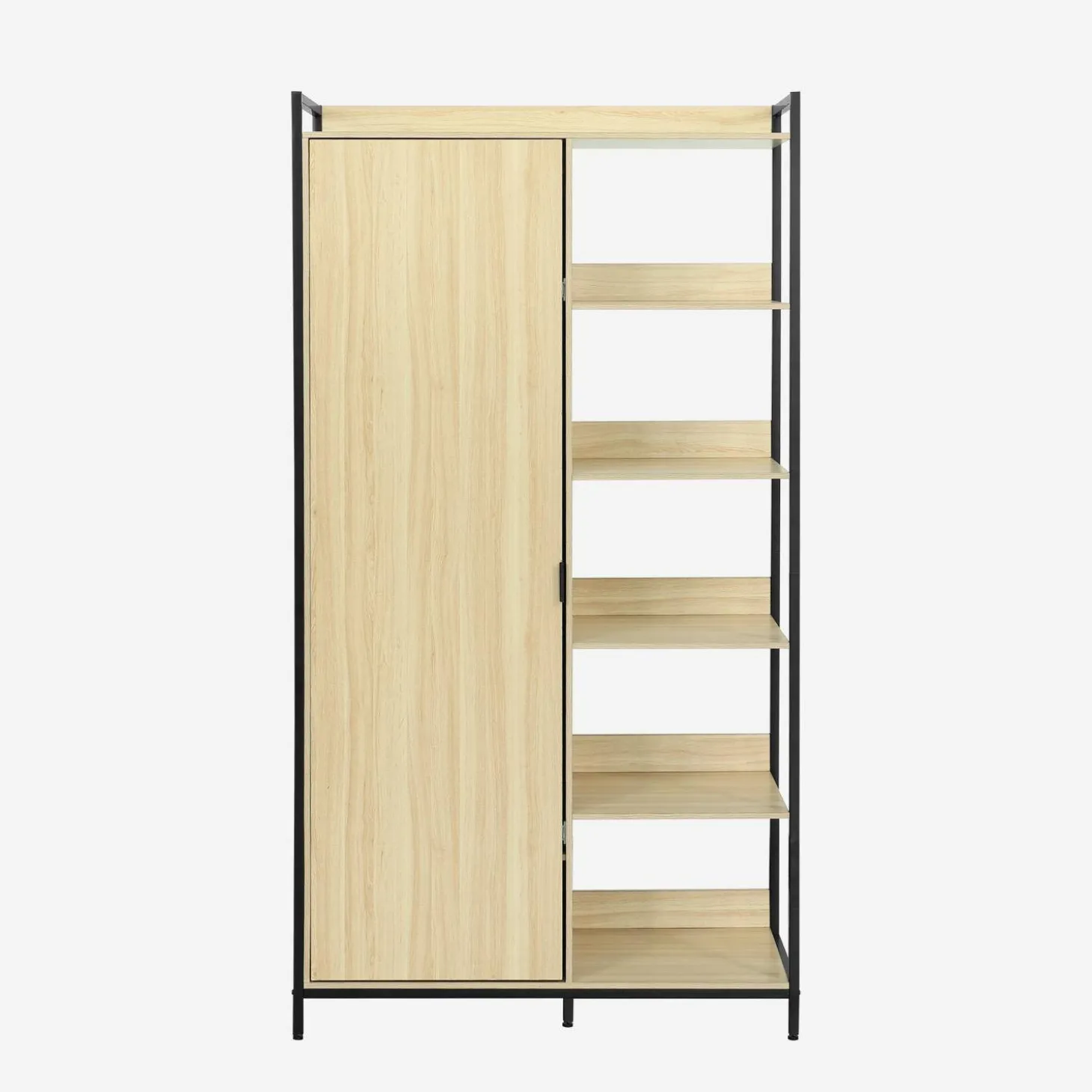 Wardrobe module with 1 wardrobe, 6 shelves and 1 door
