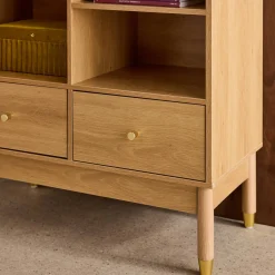 Wood Decor and Cane Sideboard 1 Door 75cm