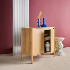 Wood decor buffet 2 doors 80cm