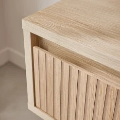 Wood decor one drawer bedside table