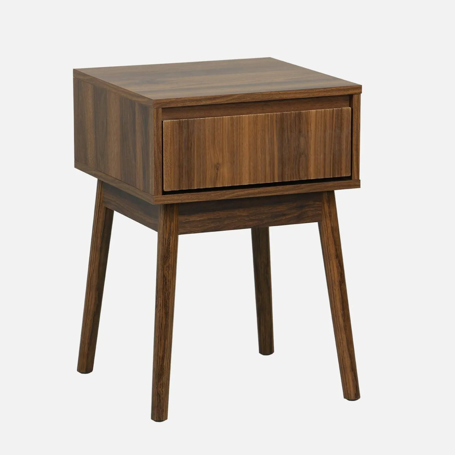 Wood decor one drawer bedside table