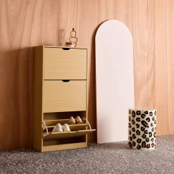 Wood Decor Shoe Cabinet with 3 Drawers