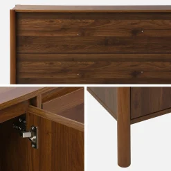 Wood decor sideboard 3 doors 140cm