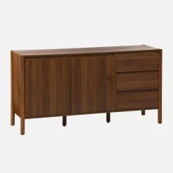 Wood decor sideboard 2 doors 3 drawers 150cm