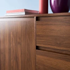 Wood decor sideboard 2 doors 3 drawers 150cm