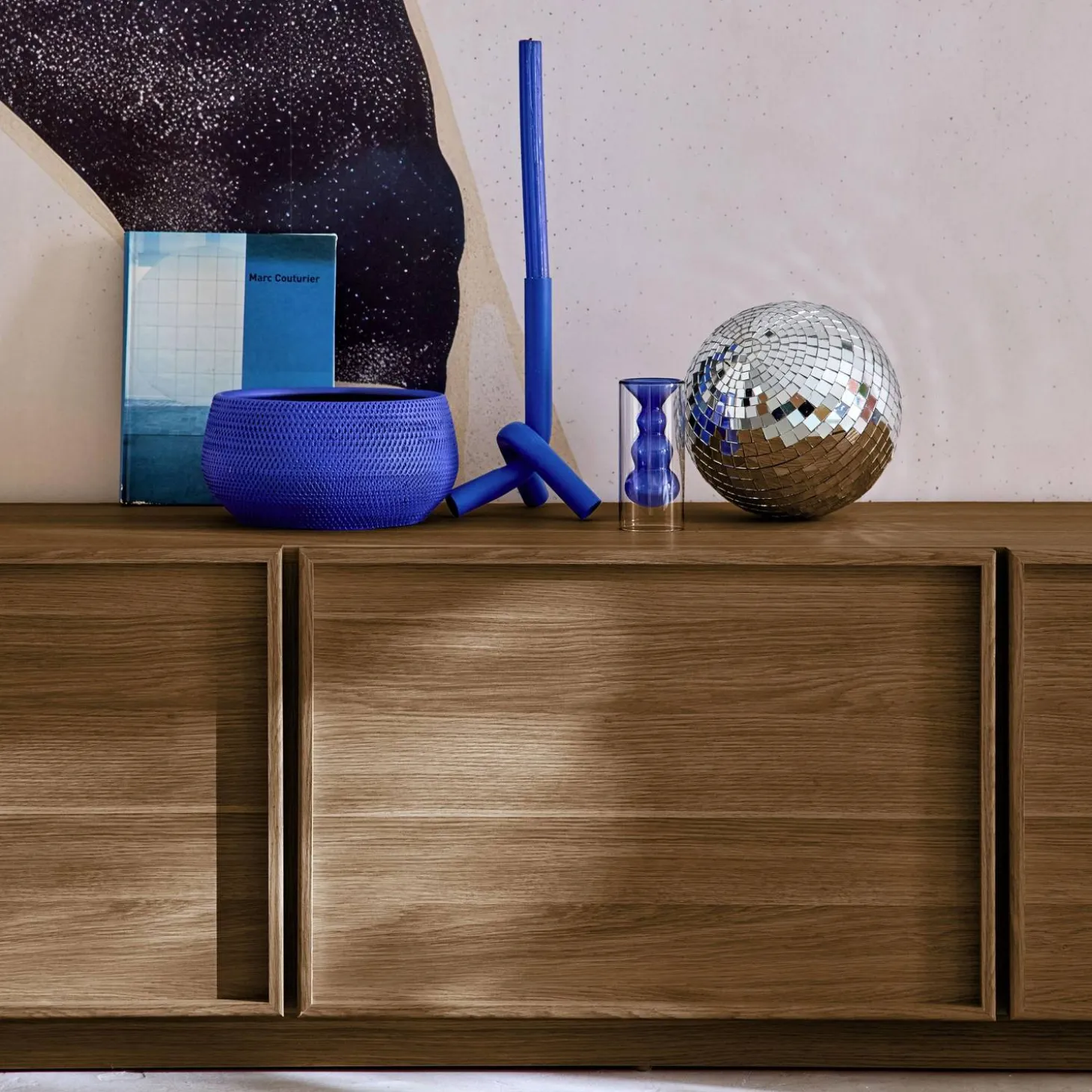 Wood decor TV stand 3 doors 180cm
