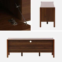 Wood decor TV stand 2 doors 1 drawer 140cm