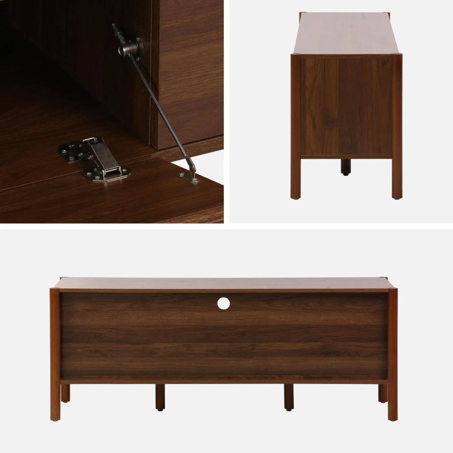 Wood decor TV stand 2 doors 1 drawer 140cm