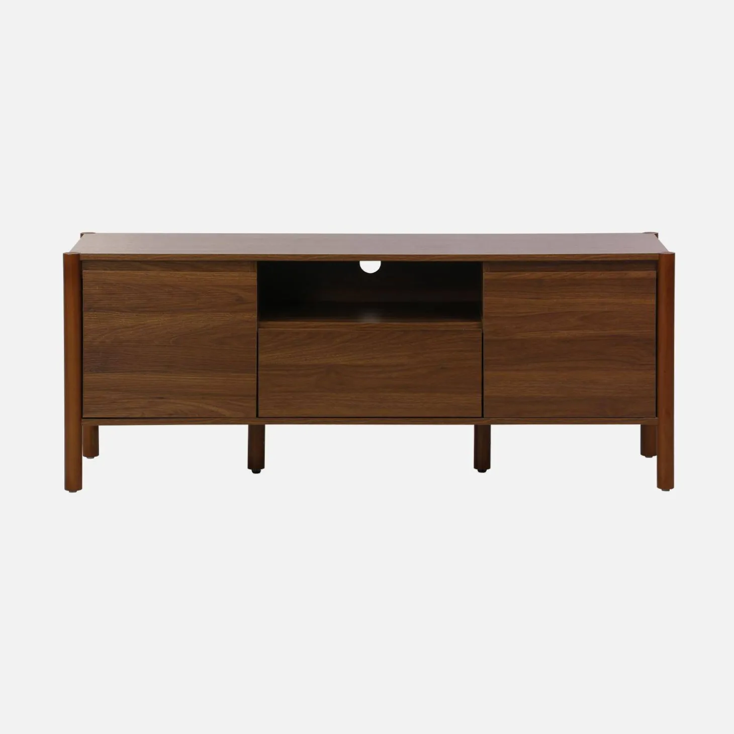 Wood decor TV stand 2 doors 1 drawer 140cm
