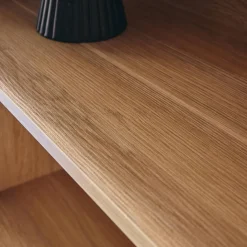 Wood effect bookshelf 2 doors 5 levels