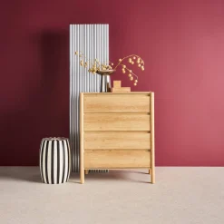 Wood effect chest of 4 drawers