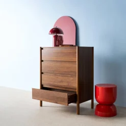 Wood effect chest of 4 drawers