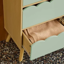 Wood-effect children's chest of 3 drawers