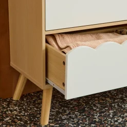 Wood-effect children's chest of 3 drawers