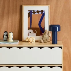 Wood-effect children's chest of 3 drawers