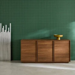 Wood effect sideboard 3 doors 160cm