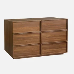 Wood effect storage dresser 6 drawers