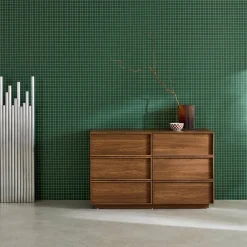 Wood effect storage dresser 6 drawers