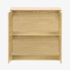 Wood effect storage unit, 2 doors, 70cm