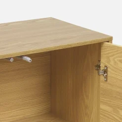 Wood effect storage unit, 2 doors, 70cm