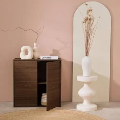 Wood effect storage unit, 2 doors, 70cm