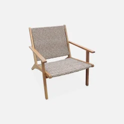 Wooden accent chair in resin