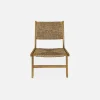 Wooden chair with straw-like resin