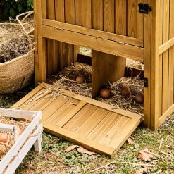 Wooden chicken coop, fir wood hen house