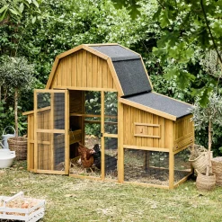 Wooden chicken coop, fir wood hen house