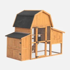 Wooden chicken coop, fir wood hen house