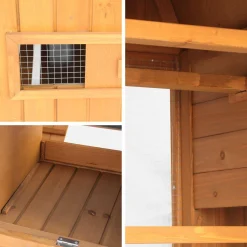 Wooden chicken coop, fir wood hen house
