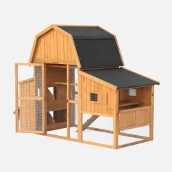 Wooden chicken coop, fir wood hen house