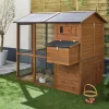 Wooden chicken coop for 4 chickens with nesting box