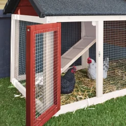 Wooden chicken coop for 3 chickens with nesting box
