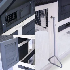 Wooden chicken coop for 3 chickens with nesting box