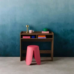 Wooden decor desk with 2 storage compartments