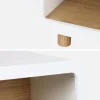 Wooden effect bedside table
